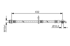 Bremsschlauch Vorderachse links für TOYOTA LAND CRUISER 200