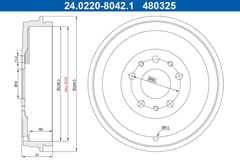 2x Bremstrommel Hinterachse für FIAT OPEL 500L TIPO Stufenheck Schrägheck Kombi