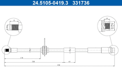 Bremsschlauch Hinterachse für FORD FOCUS III Stufenheck Turnier