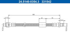 Bremsschlauch Hinterachse für MERCEDES-BENZ CLS Shooting Brake E-KLASSE T-Model