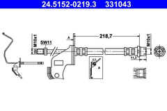 Bremsschlauch Hinterachse rechts für OPEL ASTRA H GTC Stufenheck FAMILY