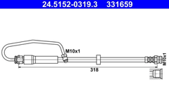 Bremsschlauch Vorderachse links für AUDI A4 Allroad B9 Avant A5 Sportback