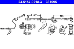Bremsschlauch Hinterachse links für OPEL ASTRA G Stufenheck Caravan CC Coupe