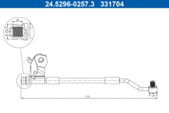 Bremsschlauch Hinterachse rechts für HYUNDAI i20 I