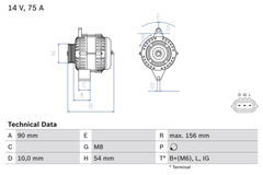 Lichtmaschine Generator für SUZUKI SWIFT III WAGON R+ Schrägheck