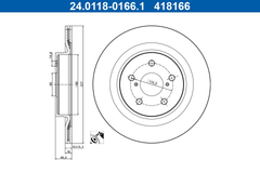2x Bremsscheibe Hinterachse für SUZUKI TOYOTA LEXUS ACROSS RAV 4 V VAN UX