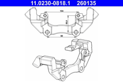Halter Bremssattel Vorderachse für FORD VOLVO C-MAX FOCUS II Turnier Stufenheck