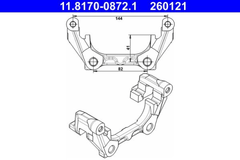 Halter Bremssattel Hinterachse für RENAULT ESPACE IV LAGUNA II Grandtour III