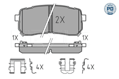 Bremsbelagsatz Scheibenbremse Hinterachse für HYUNDAI KIA ix55 H-1 Cargo Travel