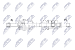 Antriebswelle Vorderachse links für CITROËN PEUGEOT TOYOTA C1 II 108 AYGO