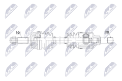 Antriebswelle Vorderachse links für CITROËN PEUGEOT TOYOTA C1 II 108 AYGO