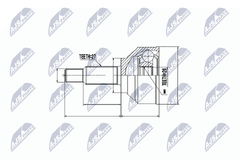 Gelenksatz Antriebswelle Vorderachse für NISSAN OPEL RENAULT PRIMASTAR Bus