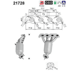 Katalysator für OPEL AGILA ASTRA G Stufenheck Caravan CC H CORSA C TIGRA