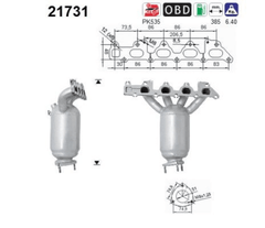 Katalysator für OPEL ASTRA G Stufenheck Caravan CC Coupe Cabriolet CORSA C
