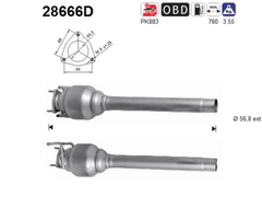 Katalysator hinten für CITROËN FIAT PEUGEOT JUMPER II Bus Kasten
