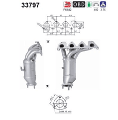 Katalysator vorne für SEAT SKODA VW ALTEA XL IBIZA IV SC ST LEON