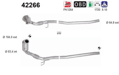 Katalysator für AUDI SEAT SKODA VW A3 Sportback Limousine Cabriolet LEON ST