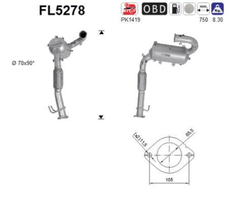 Ruß Partikelfilter Abgasanlage für FORD KUGA II