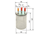 Kraftstofffilter für FORD JAGUAR SSANGYONG TATA HYUNDAI KIA FOCUS I Stufenheck