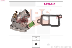 Thermostat Kühlmittel für VOLVO C30 C70 II Cabriolet S40 S60 I S80 V50 V70 XC70