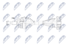 Antriebswelle Hinterachse links für AUDI SEAT VW A3 TT Roadster LEON BORA I