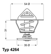 Thermostat Kühlmittel für SEAT VW BARKAS WARTBURG CORDOBA IBIZA II TERRA TOLEDO