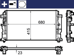 Kühler Motorkühlung für MERCEDES-BENZ VW SPRINTER 3-t Kasten 3,5-t