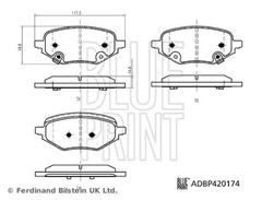 Bremsbelagsatz Scheibenbremse Hinterachse für MG ZS SUV