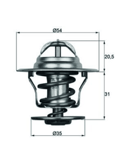 Thermostat Kühlmittel für AUDI SEAT VW BARKAS WARTBURG 80 B2 Stufenheck