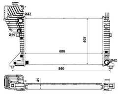 Kühler Motorkühlung für MERCEDES-BENZ SPRINTER 2-t Kasten Pritsche/Fahrgestell