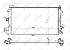 Kühler Motorkühlung für FIAT OPEL SAAB CADILLAC CROMA Kasten/Kombi SIGNUM CC