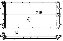 Kühler Motorkühlung für VW TRANSPORTER T4 Kasten Bus Pritsche/Fahrgestell