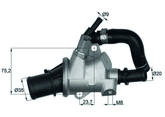 Thermostat Kühlmittel für ALFA ROMEO FIAT LANCIA 147 GT BRAVO II STILO Multi