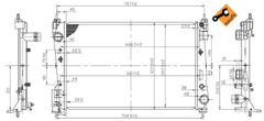 Kühler Motorkühlung für FIAT OPEL GRANDE PUNTO EVO Van Kasten/Schrägheck