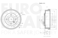 Bremstrommel Hinterachse für FORD FIESTA VII Van