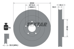 2x Bremsscheibe Vorderachse für INFINITI Q50 Q60 Coupe QX50 II