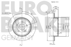 Bremsscheibe Hinterachse für CHRYSLER DODGE NEON II PT CRUISER Cabriolet