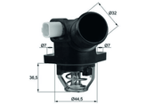 Thermostat Kühlmittel für CITROËN FIAT PEUGEOT C2 C3 I II NEMO
