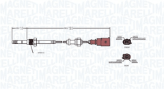 Sensor Abgastemperatur für VW PASSAT B6 Variant B7 CC