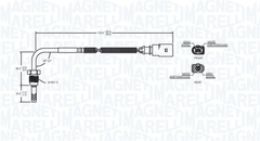 Sensor Abgastemperatur für AUDI VW A3 Sportback Limousine Cabriolet GOLF VII