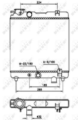 Kühler Motorkühlung für FIAT SEAT PANDA MARBELLA TERRA Kasten/Schrägheck