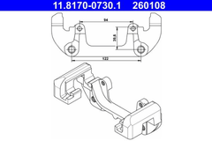 Halter Bremssattel Vorderachse für BMW 3 Coupe Touring Cabriolet Compact Z3