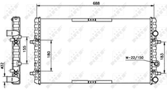 Kühler Motorkühlung für SEAT CORDOBA Vario IBIZA II VARIO Kasten/Kombi