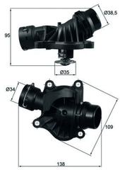 Thermostat Kühlmittel für BMW 1 Cabriolet 3 Coupe Touring Compact 5 6 7 X3 X5 X6