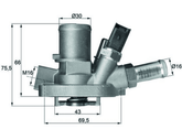 Thermostat Kühlmittel für ALFA ROMEO FIAT LANCIA OPEL ABARTH MITO BRAVO II
