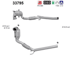 Katalysator für AUDI SEAT SKODA VW A3 Sportback Limousine Cabriolet LEON ST SC