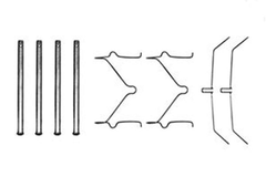 Zubehörsatz Scheibenbremsbelag Vorderachse für TOYOTA HILUX IV Pick-up LAND