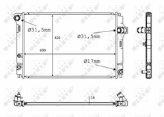 Kühler Motorkühlung für TOYOTA YARIS Kasten/Schrägheck