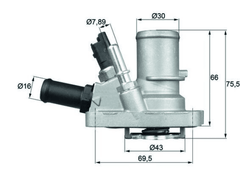 Thermostat Kühlmittel für ALFA ROMEO FIAT LANCIA OPEL ABARTH MITO 500 C 500L