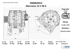 Lichtmaschine Generator für SEAT SKODA VW CORDOBA IBIZA III IV SC ST TOLEDO